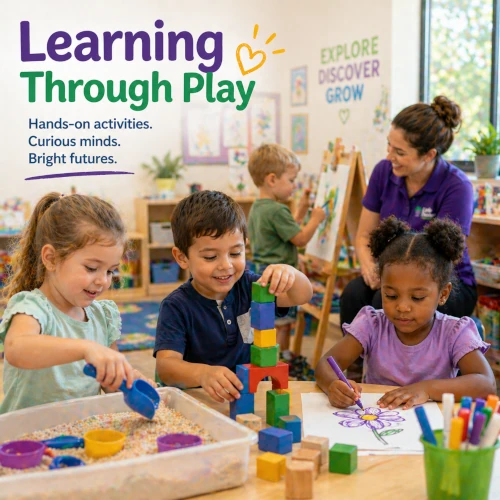 children learning through play activities preschool Burlington NC